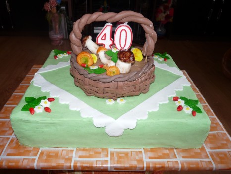 torta košík s hubami
