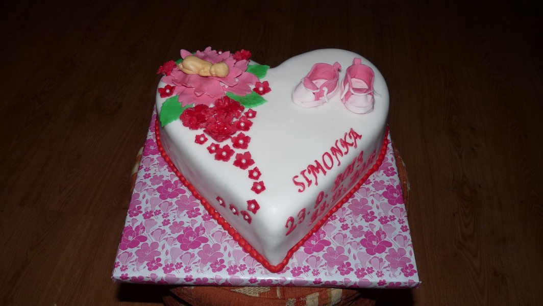 Torta na krst srdce