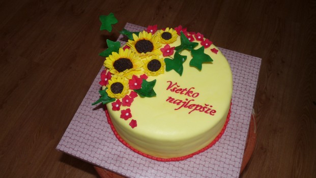 Torta so slnečnicami