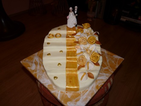 torta na zlatú svadbu