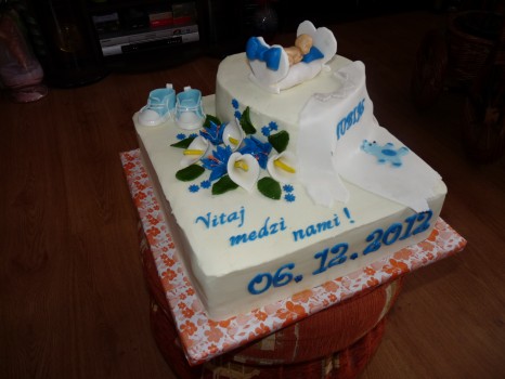 Torta na krst s kolískou