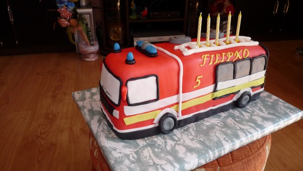 torta požiarnícke auto