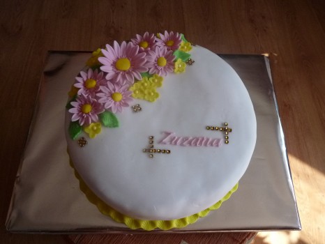 Torta s gerberami