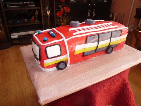 Torta hasičské auto