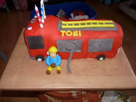 Torta hasičské auto