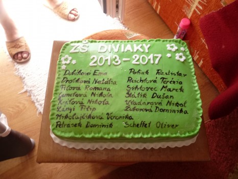 torta k ukončeniu 1. stupňa ZŠ