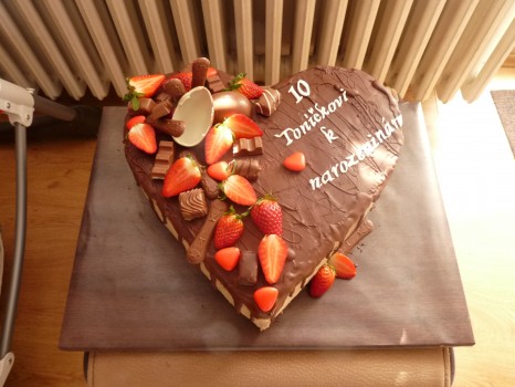 Torta srdce čokoládové