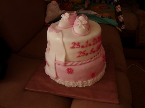 Torta na krst pre dievčatko