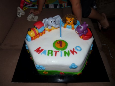 Torta s vláčikom so zviertkami