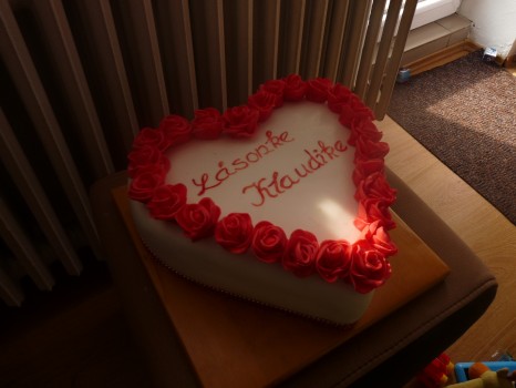 Torta srdce s ružami