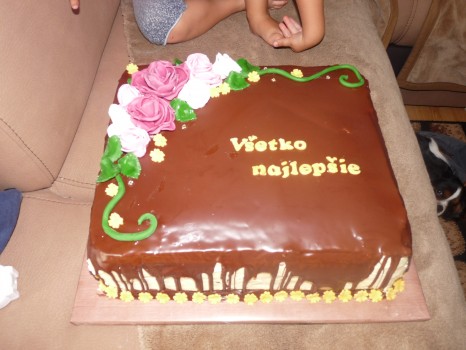 Torta s čokoládovou polevou